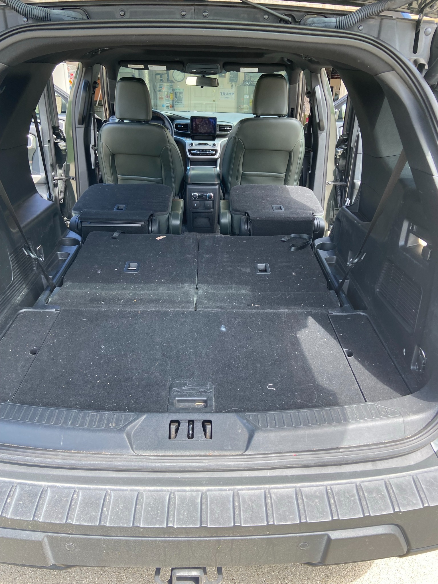 Before — cargo area dusty